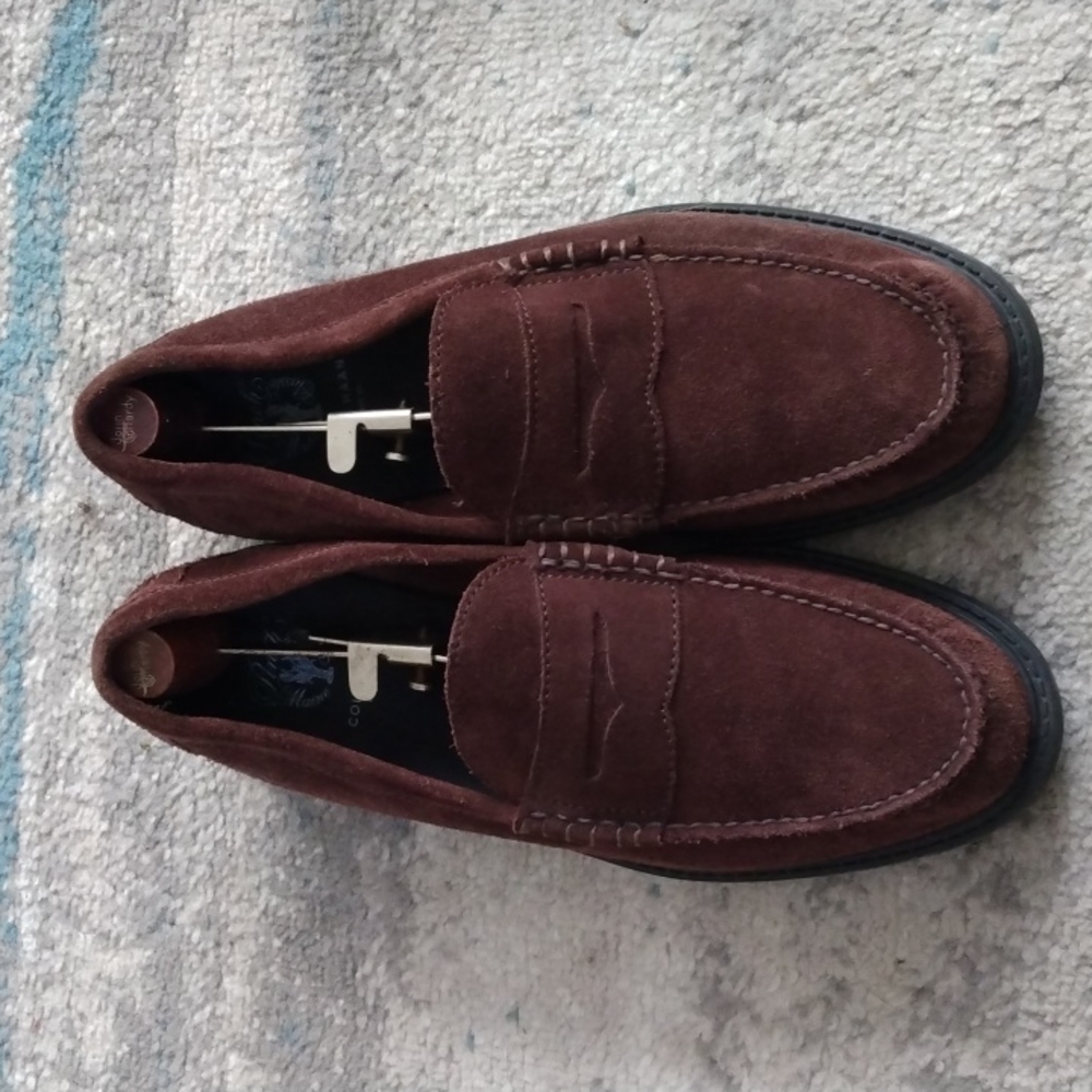 Cole Haan, Brown Suede Shoes, Maine Classic.